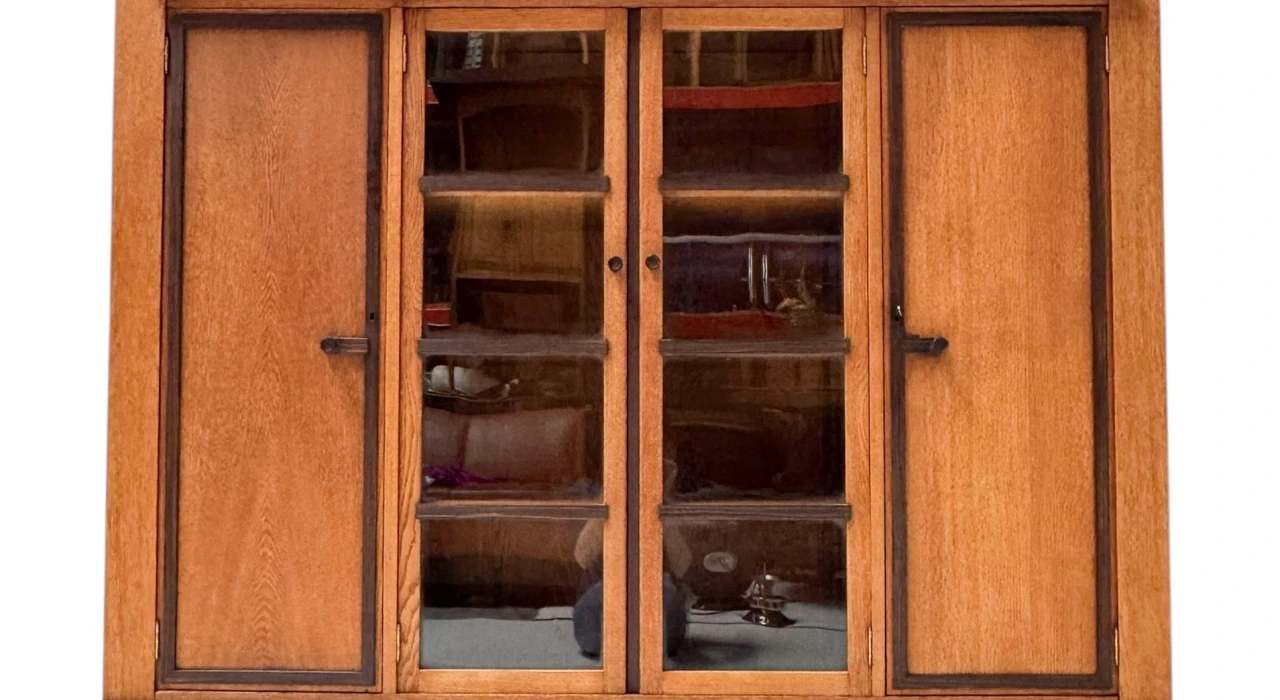Art Deco Modernist Four-Door Bookcase, 1920s